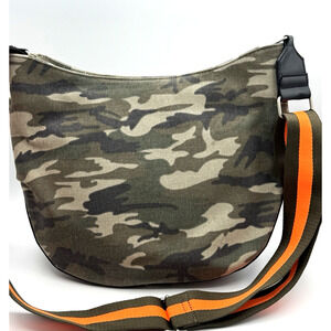 Quilted Koala Kanvas City Bag Green Camo Canvas Crossbody Orange Guitar Strap